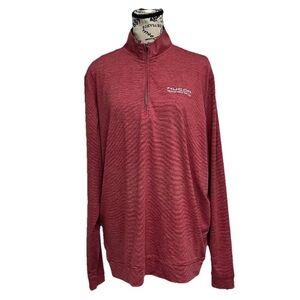 JOHNNIE-O VAUGHN JMKO1890 1/4 Zip Pullover In CRIMSON RED Mens Costal Preppy L